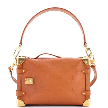 Louis Vuitton Side Trunk Handbag Debossed Monogram Leather PM
