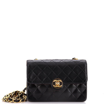 Chanel Vintage CC Chain Flap Bag Quilted Lambskin Mini
