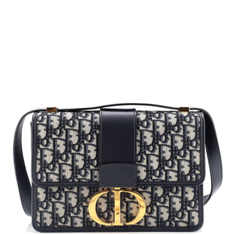 Christian Dior 30 Montaigne Flap Bag Oblique Canvas