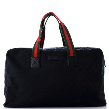 Gucci Web Carry On Duffle Bag GG Canvas Large