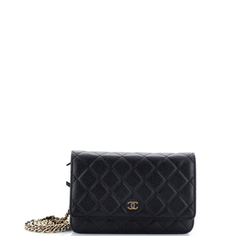 Chanel Wallet on Chain Quilted Iridescent Caviar