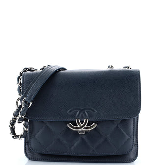 Chanel CC Box Flap Bag Quilted Caviar Mini