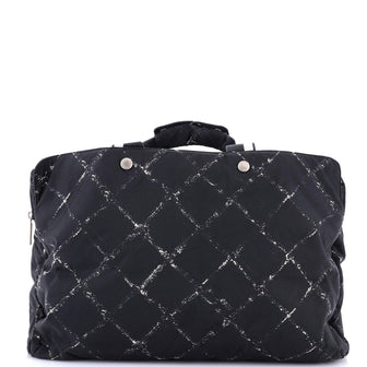 Chanel Travel Line Boston Bag Printed Nylon Medium