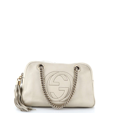 Gucci Soho Chain Zip Shoulder Bag Leather Small