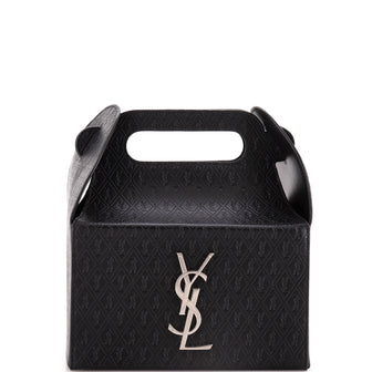 Saint Laurent Take-Away Box Bag Monogram All Over Leather