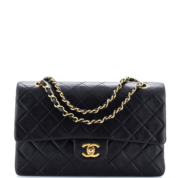 Chanel Vintage Classic Double Flap Bag Quilted Lambskin Medium