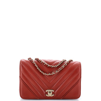 Chanel Statement Flap Bag Chevron Calfskin Mini