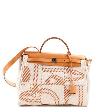 Hermes Herbag Zip Relief Brides de Gala Toile and Leather 31