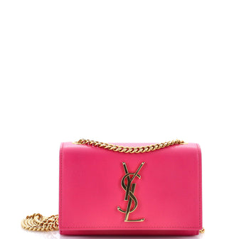 Saint Laurent Classic Monogram Crossbody Bag Grainy Leather Small