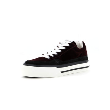 Chanel Women's Giant CC Low-Top Sneakers Velvet