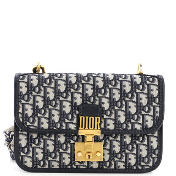 Christian Dior Dioraddict Flap Bag with Strap Oblique Canvas Medium