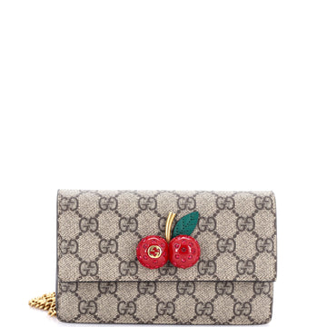 Gucci Cherries Wallet on Chain GG Coated Canvas Mini