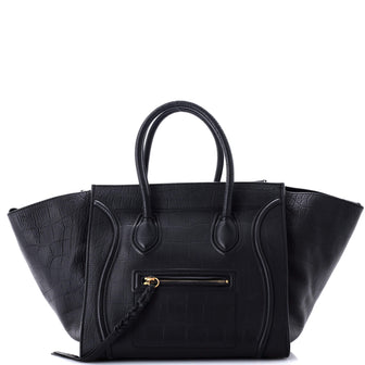 Celine Phantom Bag Crocodile Embossed Leather Medium