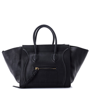 Celine Phantom Bag Crocodile Embossed Leather Medium