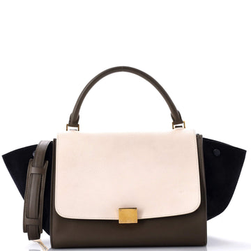 Celine Trapeze Bag Leather with Suede Medium