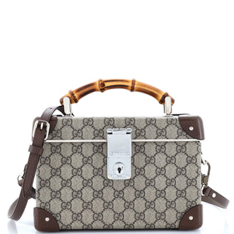 Gucci Bamboo Globe-Trotter Vanity Case GG Coated Canvas