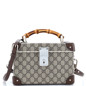 Gucci Bamboo Globe-Trotter Vanity Case GG Coated Canvas