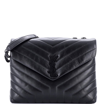 Saint Laurent Loulou Shoulder Bag Matelasse Chevron Leather Medium
