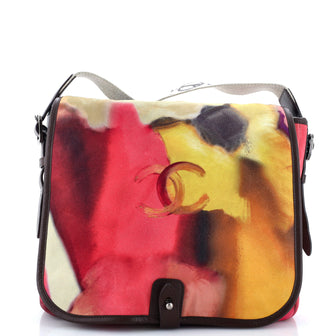 Chanel Flower Power Messenger Bag Multicolor Printed Nubuck