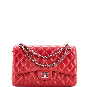 Chanel Classic Double Flap Bag Quilted Lambskin Jumbo