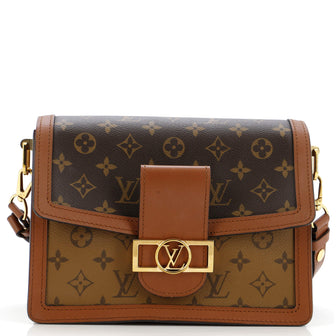 Louis Vuitton Dauphine Shoulder Bag Reverse Monogram Canvas MM