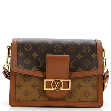 Louis Vuitton Dauphine Shoulder Bag Reverse Monogram Canvas MM