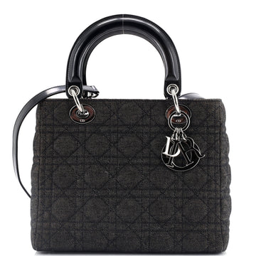 Christian Dior Lady Dior Bag Cannage Quilt Denim Medium