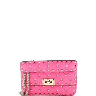 Valentino Garavani Rockstud Spike Flap Bag Quilted Leather Small