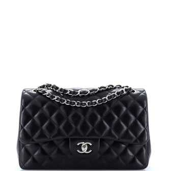 Chanel Classic Double Flap Bag Quilted Lambskin Jumbo