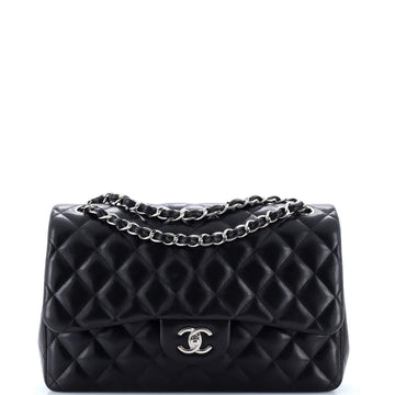 Chanel Classic Double Flap Bag Quilted Lambskin Jumbo