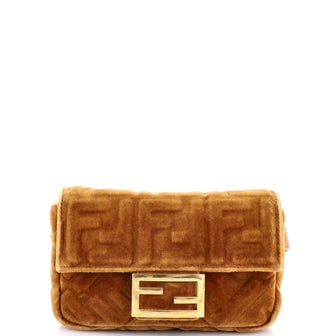 Fendi Baguette Hip Belt Bag Zucca Velvet