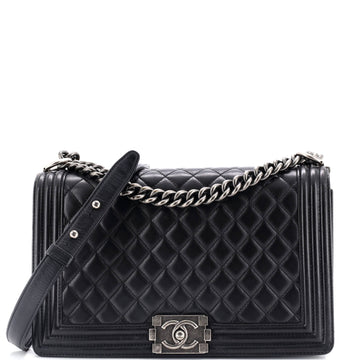 Chanel Boy Flap Bag Quilted Calfskin New Medium