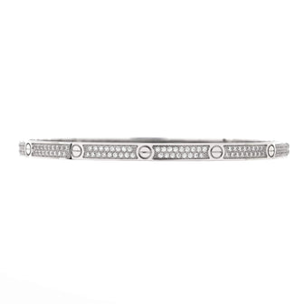 Cartier Love Bracelet 18K White Gold with Pave Diamonds Small