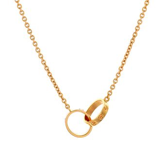 Cartier Love Interlocking Necklace 18K Yellow Gold