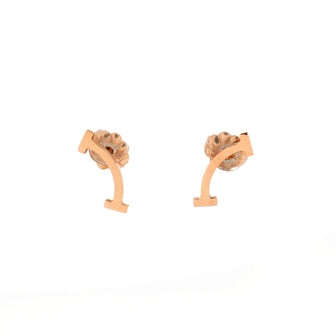 Tiffany & Co. T Smile Stud Earrings 18K Rose Gold