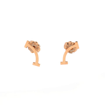 Tiffany & Co. T Smile Stud Earrings 18K Rose Gold