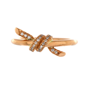 Tiffany & Co. Knot Ring 18K Rose Gold with Diamonds