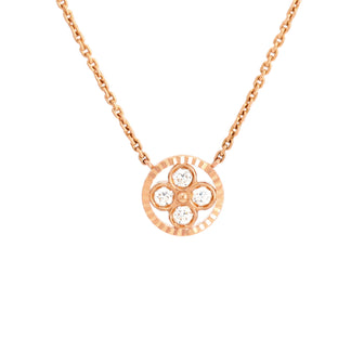 Louis Vuitton Blossom BB Pendant Necklace 18K Rose Gold with Diamonds