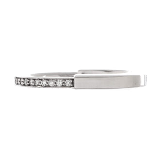 Tiffany & Co. Lock Ring 18K White Gold with Diamonds