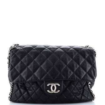 Chanel Chain Around Flap Bag Quilted Leather Maxi