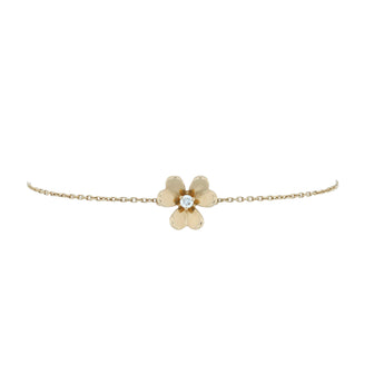Van Cleef & Arpels Frivole Bracelet 18K Yellow Gold with Diamond Mini