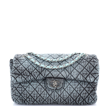 Chanel Denimpression Flap Bag Quilted Distressed Denim Medium