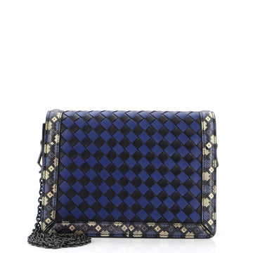 Bottega Veneta Montebello Flap Bag Intrecciato Nappa Mini