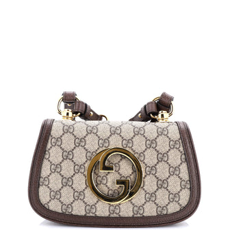 Gucci Blondie NM Flap Bag GG Coated Canvas Mini