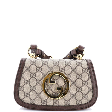 Gucci Blondie NM Flap Bag GG Coated Canvas Mini