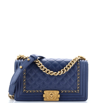 Chanel Jacket Boy Flap Bag Quilted Aged Calfskin Old Medium