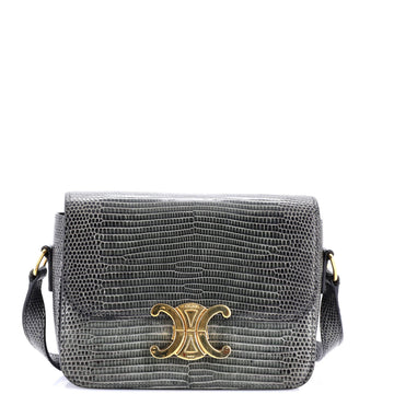 Celine Triomphe Shoulder Bag Lizard Teen