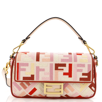 Fendi Baguette NM Bag Zucca Embroidered Canvas Medium