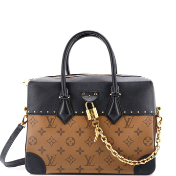 Louis Vuitton City Malle Handbag Reverse Monogram Canvas and Leather MM