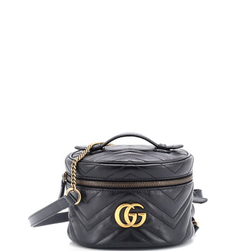 Gucci GG Marmont Vanity Backpack Matelasse Leather Mini